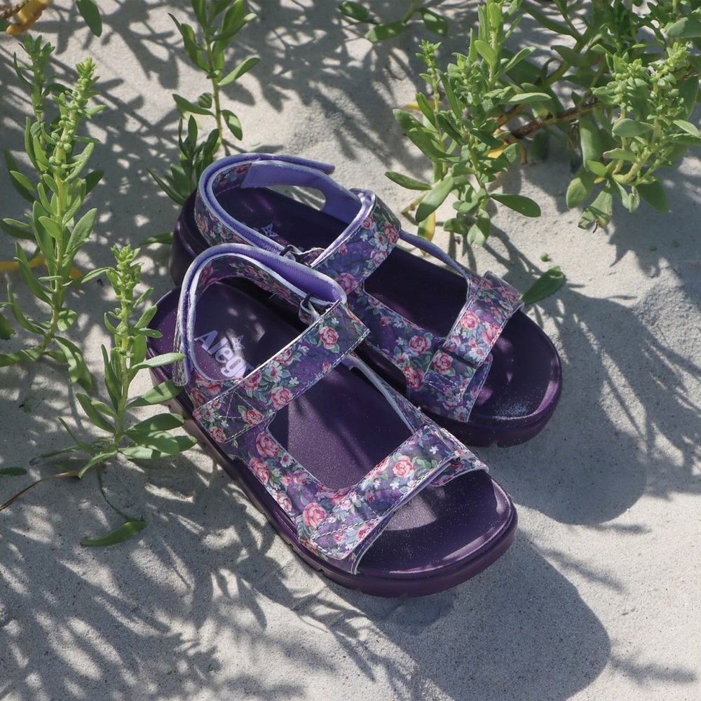 Alegria Henlee Garden Floral Sandals Size 42 (US 11.5–12) Vegan Comfort Velcro